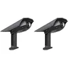 Image de CALEX Padoa Spots de Jardin Extérieurs, Lot de 2, Spots au Sol, Alimentés par Énergie Solaire, Étanches, Noir