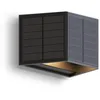 Image de CALEX Caserta Applique Murale Solaire, Éclairage Haut et Bas Extérieur, Lampe de Jardin Alimentée par Énergie Solaire, Étanche, Noir