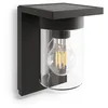 Image de CALEX Asti Applique Murale LED Solaire Extérieure, Éclairage de Jardin, Lampes de Clôture Alimentées par Énergie Solaire, Détecteur de Mouvement, Étanche IP44, Noir, Aluminium