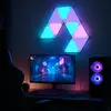 Image de Applique murale LED intelligente Calex TRIANGLES, 9 pièces, RGBW, à intensité
