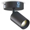 Image de CALEX Plafonnier LED, 1 spot GU10 orientable, rond, noir & or (ampoule non incluse)