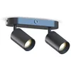 Image de CALEX Plafonnier LED, 2 spots GU10 orientables, ovale, noir & or (ampoules non incluses)