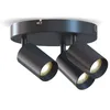 Image de CALEX Plafonnier LED, 3 spots GU10 orientables, rond, noir & or (ampoules non incluses)