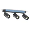 Image de CALEX Plafonnier LED, 3 spots GU10 orientables, ovale, noir & or (ampoules non incluses)
