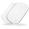 Image de Maxi-Cosi Draps de nacelle, Compatible avec les nacelles Maxi-Cosi, Pack 2 en 1, Draps en coton 100 % biologique, Éco-responsable, Ajustement universel, Tissus haut de gamme, Lavable en machine, Blanc