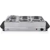 Image de Tristar Chauffe-Plats Buffet en Acier Inoxydable, 300 W, Thermostat Réglable, 4 Bacs avec Couvercle, Fonction Plaque Chauffante et Maintien au Chaud, Argenté, BP-6285