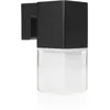 Image de Smartwares Applique murale extérieure Black Outdoor - 800 lm - Lumière bas - Éclairage d'ambiance pour clôture, mur, porte d'entrée - Lampe extérieure murale - OOL-50016