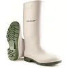 Image de DUNLOP Pricemastor   Bottes de pluie classique pour hommes et femmes - Bottes en caoutchouc   Imperméable - PVC - Léger - résistant aux produits chimiques - Antidérapant   Blanc/Vert   Pointures 38