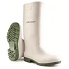 Image de DUNLOP Pricemastor   Bottes de pluie classique pour hommes et femmes - Bottes en caoutchouc   Imperméable - PVC - Léger - résistant aux produits chimiques - Antidérapant   Blanc/Vert   Pointures 44