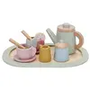 Image de Little Dutch Service à thé en bois pour enfant 12 pièces   Pastel