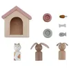 Image de Little Dutch 7120 Kit de jeu 9 pièces en bois FSC pour maison de poupée Animaux domestiques