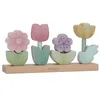 Image de Little Dutch 7330 Jeu d'empilage en bois FSC - Motif fleurs - Fairy Garden