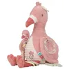 Image de Little Dutch Activity Peluche - Jouet de motricité - Jouet pour bébé - Flamingo - Pour bébés dès la naissance - Safari Friends - Rose (33 cm)