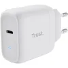 Image de Trust Maxo Chargeur USB-C 45W, 75% à Partir de Matériaux Recyclés, Prise Chargeur Rapide avec Câble USB-C de 2m, Adaptateur pour iPhone, iPad, Samsung Galaxy, Smartphones, Tablettes - Blanc