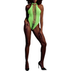 Image de Ouch! Glow Body échancré ouvert à l'entrejambe avec dos nu Vert Fluo