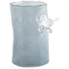 Image de Present Time Vase Bird On Branch - Bleu Brume - 9.5x9.5x15cm - Rond - Verre - Vase à fleurs - Décoration d'intérieur - Fête des mères - Cadeau de fête des mères - Cadeau de fête des mères pour maman