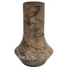 Image de Present Time Vase en marbre mosaïque - Marron - 20 x 20 x 31 cm - Rond - En métal - Vase à fleurs - Décoration d'intérieur - Fête des mères - Cadeau de fête des mères - Cadeau de fête des mères - Idée
