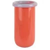 Image de Present Time Vase Plegado M - Orange - 14x14x25.3cm - Rond - Verre - Vase à fleurs - Décoration d'intérieur - Fête des mères - Cadeau de fête des mères - Cadeau de fête des mères - Idée cadeau de fête