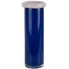 Image de Present Time Vase Plegado Xxl - Bleu - 12x12x33cm - Rond - Verre - Vase à fleurs - Décoration d'intérieur - Fête des mères - Cadeau de fête des mères - Cadeau de fête des mères - Idée cadeau de fête