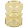 Image de Present Time Vase Maravillo - Jaune - 14.5x14.5x20cm - Rond - Verre - Vase à fleurs - Décoration d'intérieur - Fête des mères - Cadeau de fête des mères - Cadeau de fête des mères - Idée cadeau de