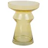 Image de Present Time Vase Majesto - Jaune - 22.5x22.5x30cm - Rond - Verre - Vase à fleurs - Décoration d'intérieur - Fête des mères - Cadeau de fête des mères - Cadeau de fête des mères - Idée cadeau de fête