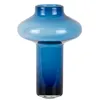 Image de Present Time Vase Asombroso - Bleu - 25x20x37cm - Rond - Verre - Vase à fleurs - Décoration d'intérieur - Fête des mères - Cadeau de fête des mères - Cadeau de fête des mères - Idée cadeau de fête des