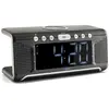 Image de Caliber Radio réveil - Double Alarme - Bluetooth - FM - Écran LED graduable - Chargeur Induction - Technologie Qi - Noir - 218 x 88 x 94 mm
