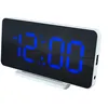 Image de Caliber Réveil avec Port USB - Réveil numérique - Horloge d'alarme numérique - Chargeur USB - Affichage LED dimmable - Blanc/Bleu - 140 x 100 x 75 mm