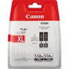 Image de Canon PGI-550 XL TWIN Pack de 2 cartouches (2x Noir XL) Certifié Canon (Plastique Obsolète 2018 Sécurisé)
