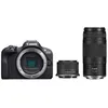 Image de Pack Appareil photo hybride Canon EOS R100 Noir + RF-S 18-45 mm f/4.5-6.3 IS STM + RF 75-300 mm f/4-5.6 en occasion ou reconditionné