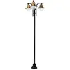 Image de K.S. Verlichting lampadaire d'extérieur Toscane à 3 lampes, noir