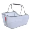 Image de Basil Cento Tech Fiber Panier de vélo en Fibre pour Roue arrière avec système MIK, Robuste, résistant aux intempéries, spacieux, idéal pour Les navetteurs Bleu Argent