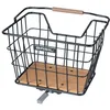 Image de Basil Nordland Panier de vélo Noir/Marron Naturel   Système MIK verrouillable avec 23 litres, résistant aux intempéries et Robuste, idéal pour Les Courses et Les trajets Quotidiens