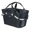 Image de Basil Classic Carry All HR MIK Panier arrière Noir   Système MIK verrouillable avec Volume de 22 litres, résistant aux intempéries et élégant, idéal pour Un Usage Quotidien