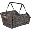 Image de Basil Cento Rattan Look MIK Panier de vélo arrière, 22 l, en lac, résistant aux intempéries, avec système MIK verrouillable, Marron