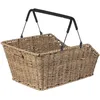 Image de Basil Cento Rattan Look MIK Panier de vélo arrière, 22 l, Marron Naturel, résistant aux intempéries, avec système MIK verrouillable