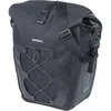 Image de Basil Sacoche de vélo Simple L MIK Hooks - 25-31 l - Étanche IPX3 - Fermeture déroulante - Poche Avant de Compression - Tarpaulin/Polyester - Réfléchissant - Bandoulière Amovible - Noir
