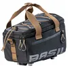Image de Basil Miles MIK Sacoche de Porte-Bagages étanche avec système MIK verrouillable 7 l Idéal pour Les trajets et l'extérieur Noir/Marron