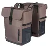 Image de Basil Move Double Sacoche, 30 l, Marron, imperméable, en Polyester recyclé, Compatible avec MIK et Racktime