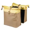 Image de Basil Vive - Double Sacoche de vélo - 28-35 l - avec Plaque d'adaptation MIK - Imperméable - Réfléchissant - en matériau recyclé - 30 x 14 x 38 cm - Jaune