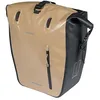 Image de Basil Rivo Sacoche de vélo individuelle pour Porte-Bagages, étanche, 25-31 l, réfléchissante, en Tarpaulin, avec Crochets MIK, 28 x 14 x 43 cm, Sable