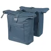 Image de Basil Brooklyn Double Sacoche de vélo - Étanche - 41 l - Imperméable - Réfléchissante - en matériau recyclé - Bleu