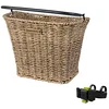 Image de Panier de vélo Basil Bremen Aspect rotin avec Support de Guidon KF 27 x 35 x 29 cm - Seagrass