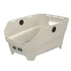 Image de Basil Cento Neo WSL Panier arrière - 21L - En plastique recyclé - Réfléchissant - 46,9 x 23,7 x 14,1 cm - Blanc