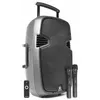 Image de Vonyx SPJ-PA915 Enceinte Sono Portable avec micros sans fil   700W Max, Bluetooth, USB/SD/MP3, Boomer 15", Batterie intégrée, poignée, emplacement pour pied de fixation, enceinte légère et robuste
