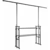 Image de Vonyx DB7 Stand DJ avec Portique - 210 à 240 cm, Charge Maximale 40 Kg, Livré en Kit avec Accessoires de Montage, Pont de Lumière 260 cm, Un Stand DJ Complet Idéal pour les DJs mobiles