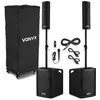 Image de Vonyx VX1050BT Pack enceintes sono actives 1150W - système 2.2 - subwoofer 2 x 12 + micro en occasion ou reconditionné