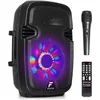 Image de FT8LED Enceinte Sono Portable avec Batterie 8'' - 300W, Streaming Audio Bluetooth, USB/SD/AUX, Micro Filaire, Eclairage LED, Facile à Transporter, Parfaite comme Enceinte Sono Extérieure