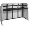 Image de Vonyx DB5 Pro Stand DJ Repliable 7 Panneaux, Blanc ou Noir, Table DJ Pliable Attachée, Cadre en Aluminium Noir, Livré avec Sacs de Sransport, Idéal DJ Mobiles