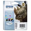 Image de Epson T1001 et T1006 - Lot de 4 cartouches d'encre OEM (noir/cyan/magenta/jaune) C13T10014010 C13T10064010/T1006, pour Epson Stylus B40 W BX600FW, SX510W SX515W, SX600FW, SX610FW   Boîte en aluminium